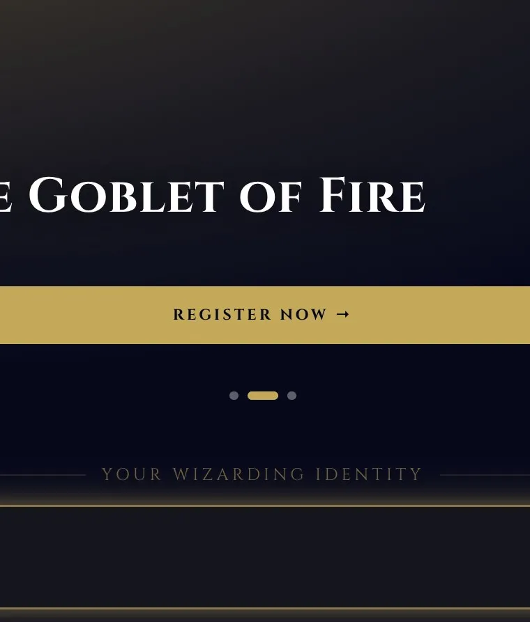 The Three Broomsticks sorting site, with the Discover Your House sorting quiz